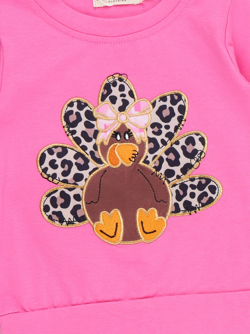 Pink Turkey & Leopard Bell-Bottom Set 🩷🦃