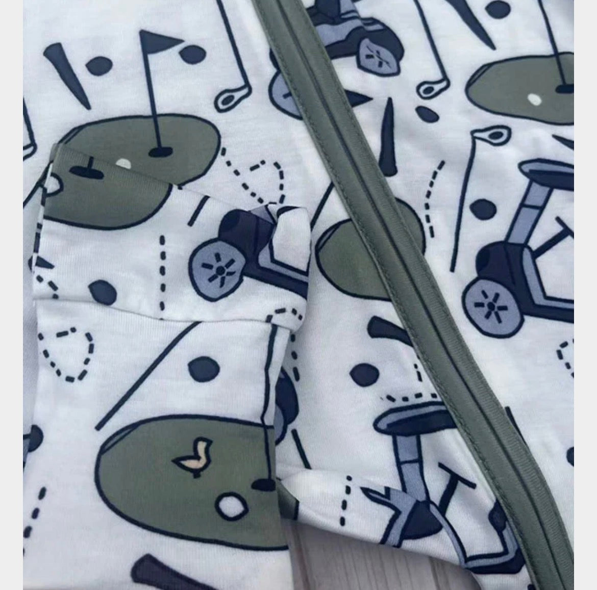 ⛳ Golf Cart Print Baby Romper