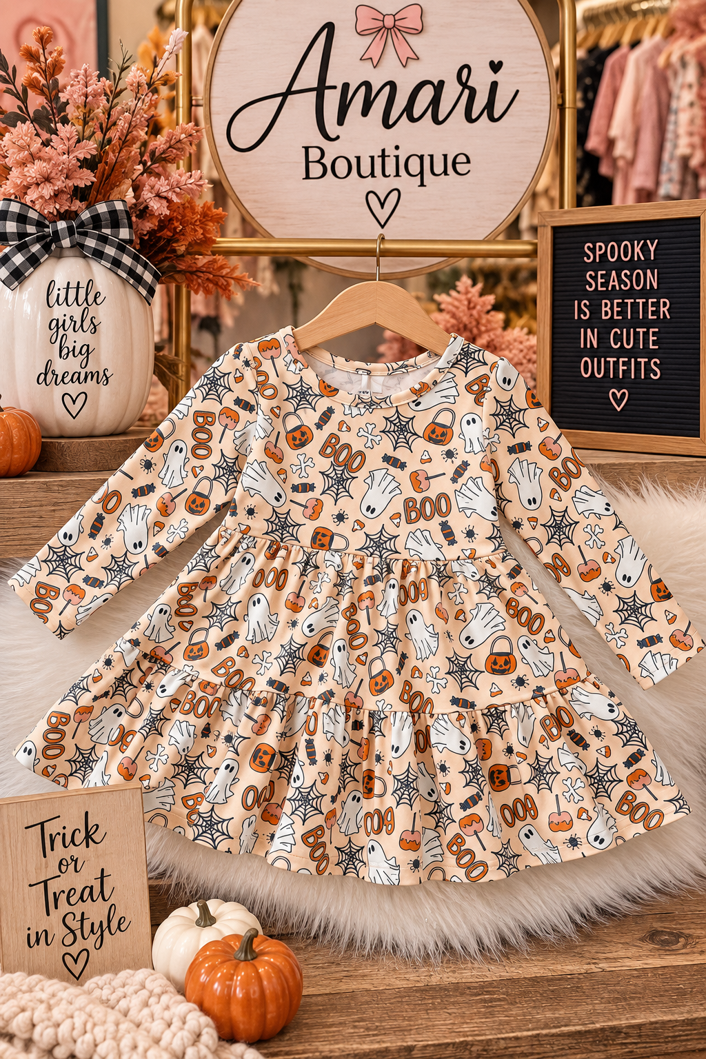 🎃 Boo-tiful Halloween Twirl Dress by Pete + Lucy