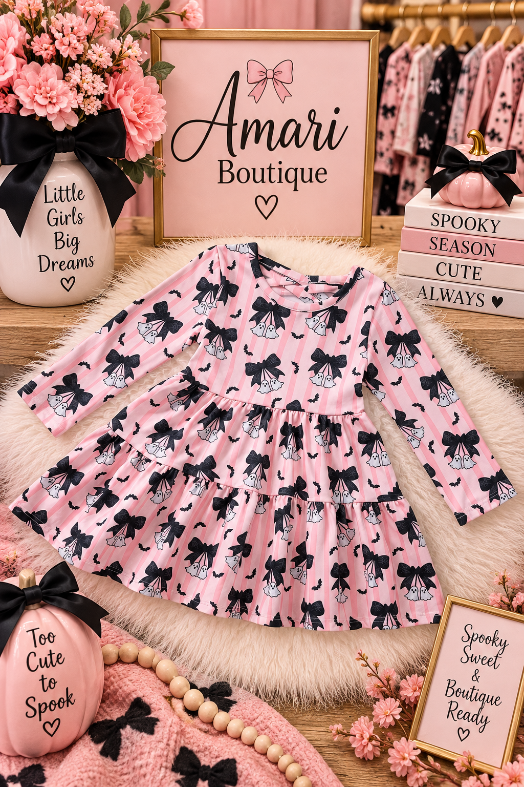 🎀 Little Boo Bows Twirl Dress