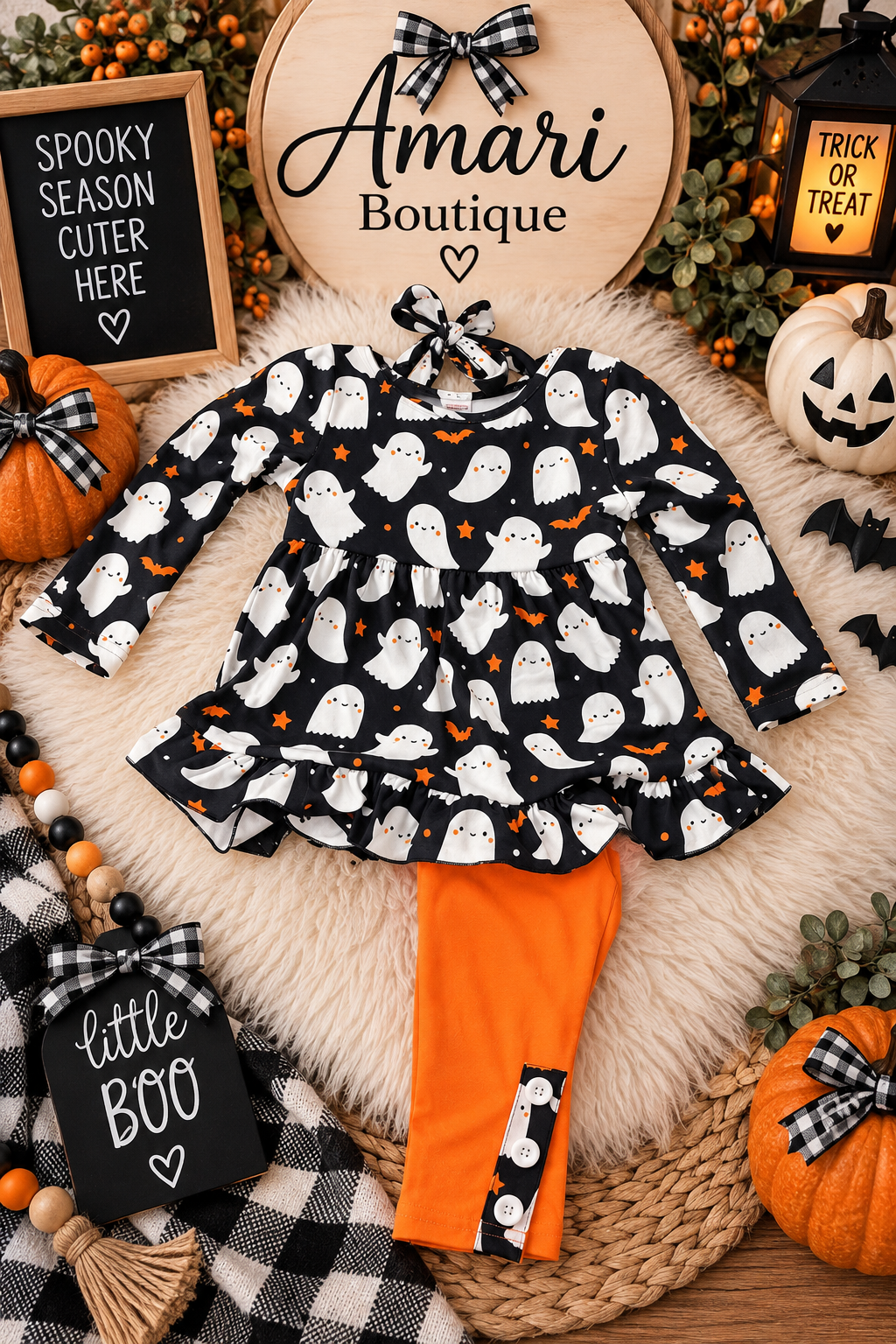 👻🎃 Boo Crew Ruffle 2- Piece Set