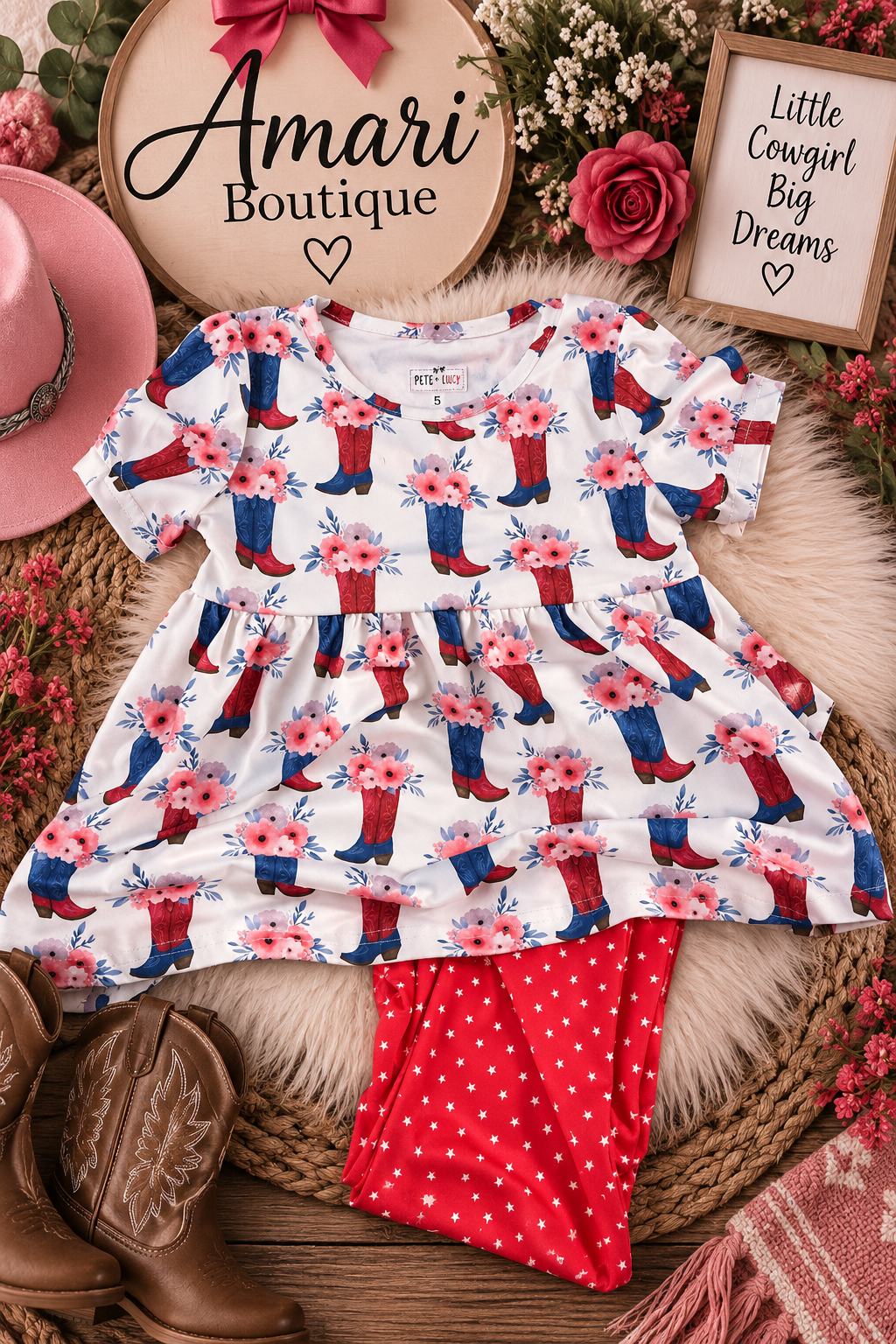 🤠🌸 Boots & Blooms Boutique Set
