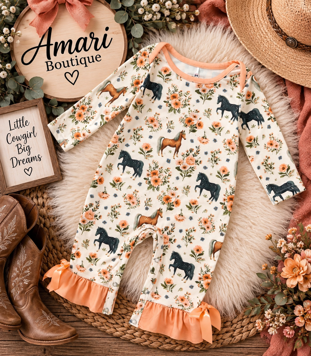 🐴🌸 STABLE FRIENDS ROMPER