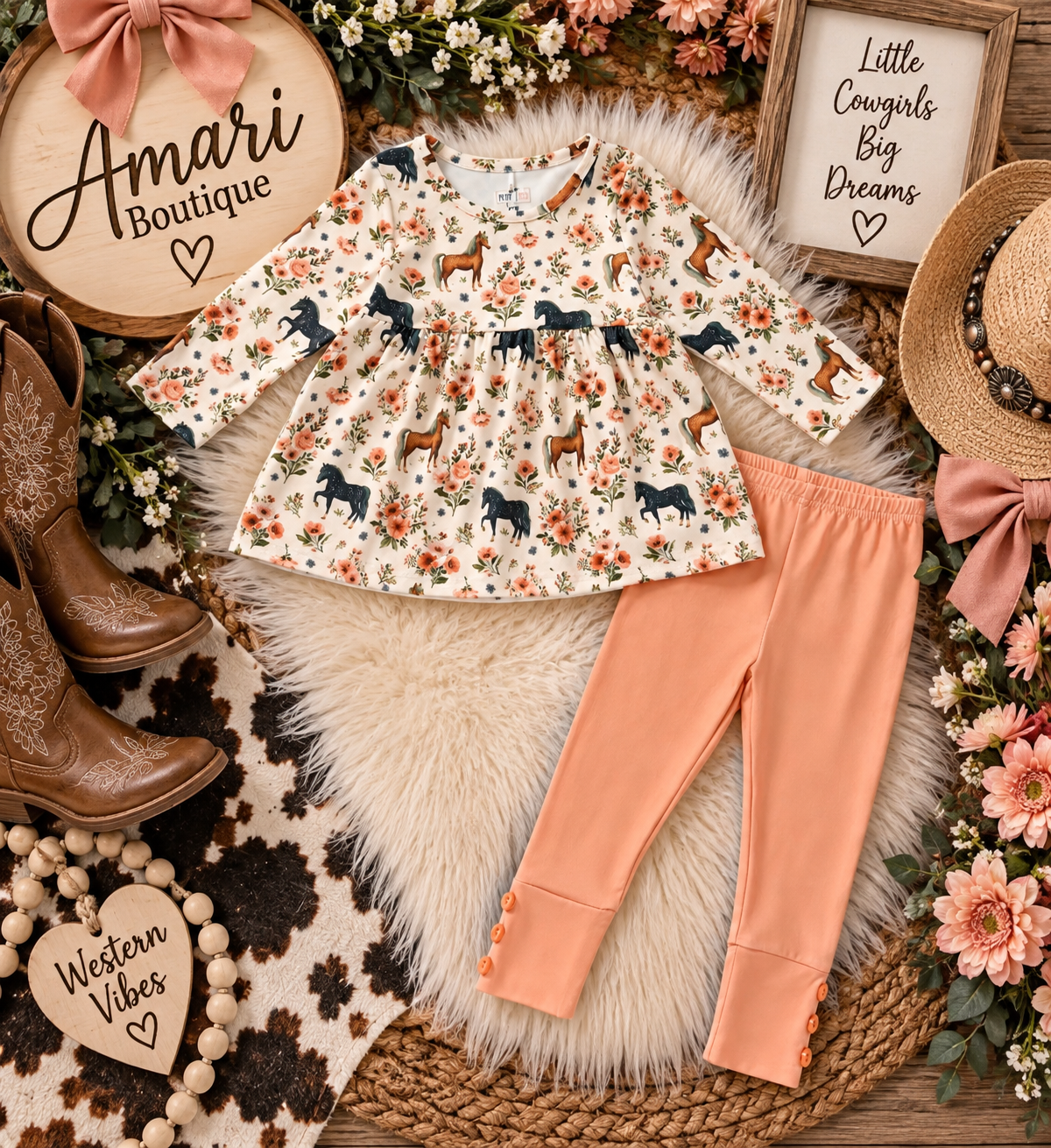 🤠🌸 STABLE FRIENDS – PANTS SET