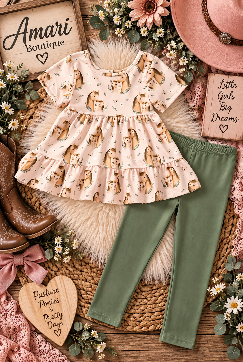 🐴 PASTURE PONIES – PANTS SET