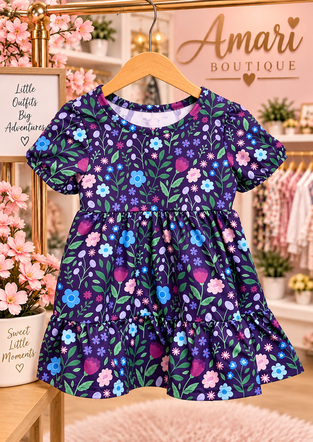 💜 Breezy Blossom Dress