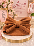 🍂 Rust Brown Textured Bow Headband