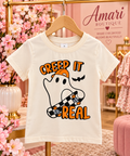👻 “Creep It Real” Cream Skater Ghost Top