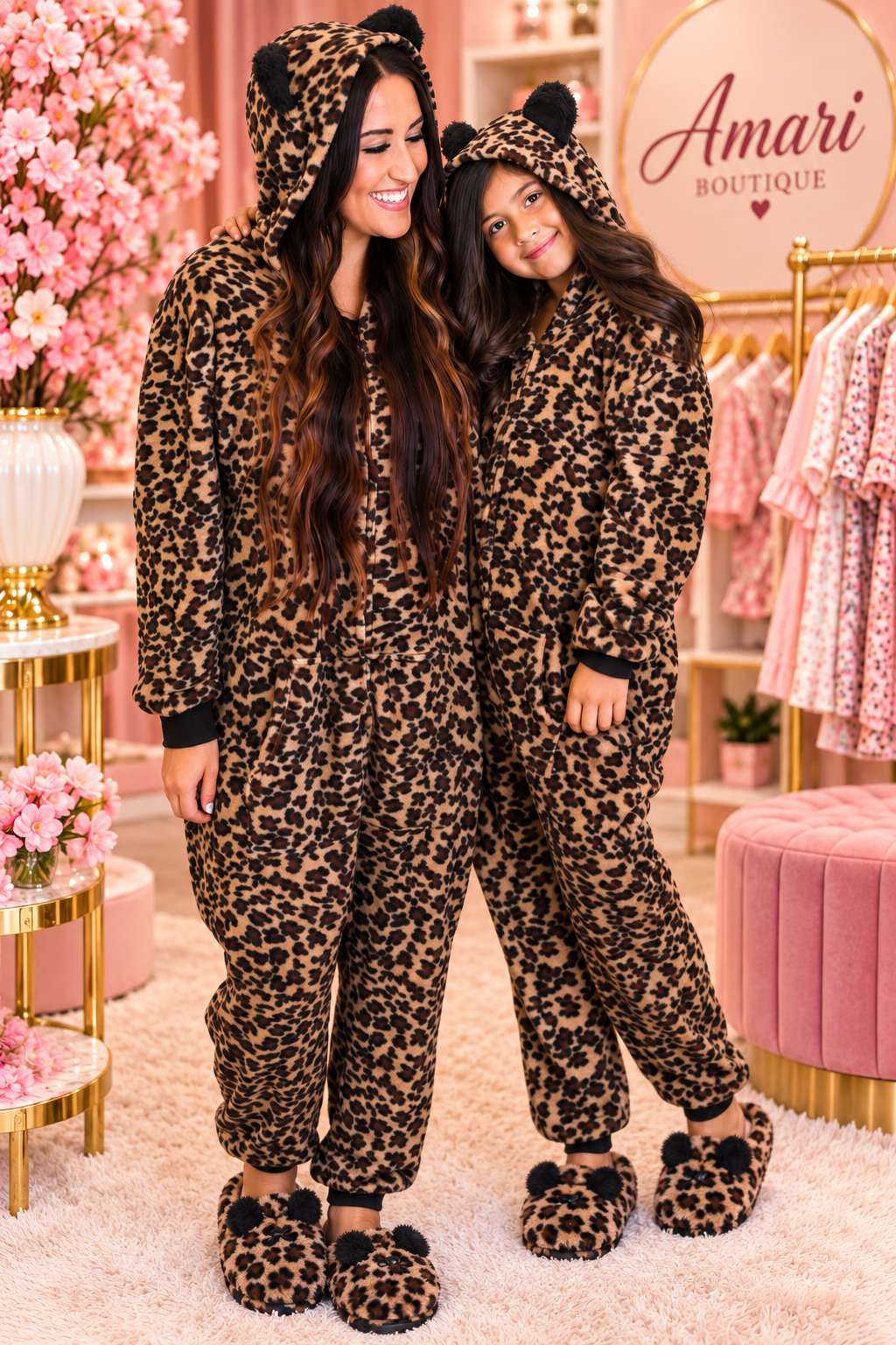 🐆 Mom & Me – Cheetah Onesies